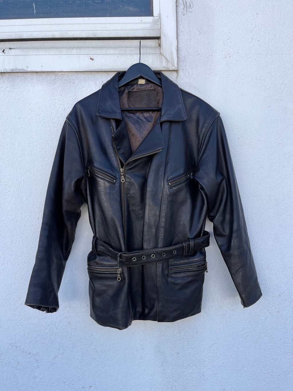 Veste cuir 80s T.38-40♀/S-M♂