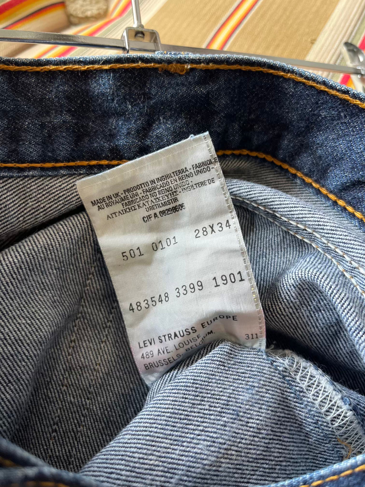 Levi's 501 W28L34 Made in UK 1999