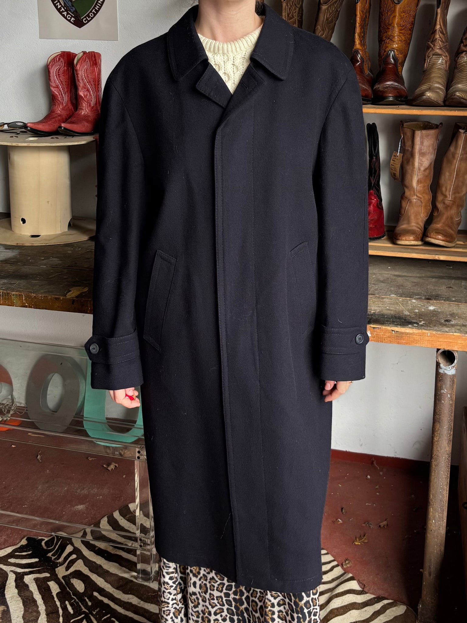 Manteau laine alpaga 90s T.40♀/M♂