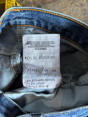 Levi's 501 W27 L32 1998 Made in France