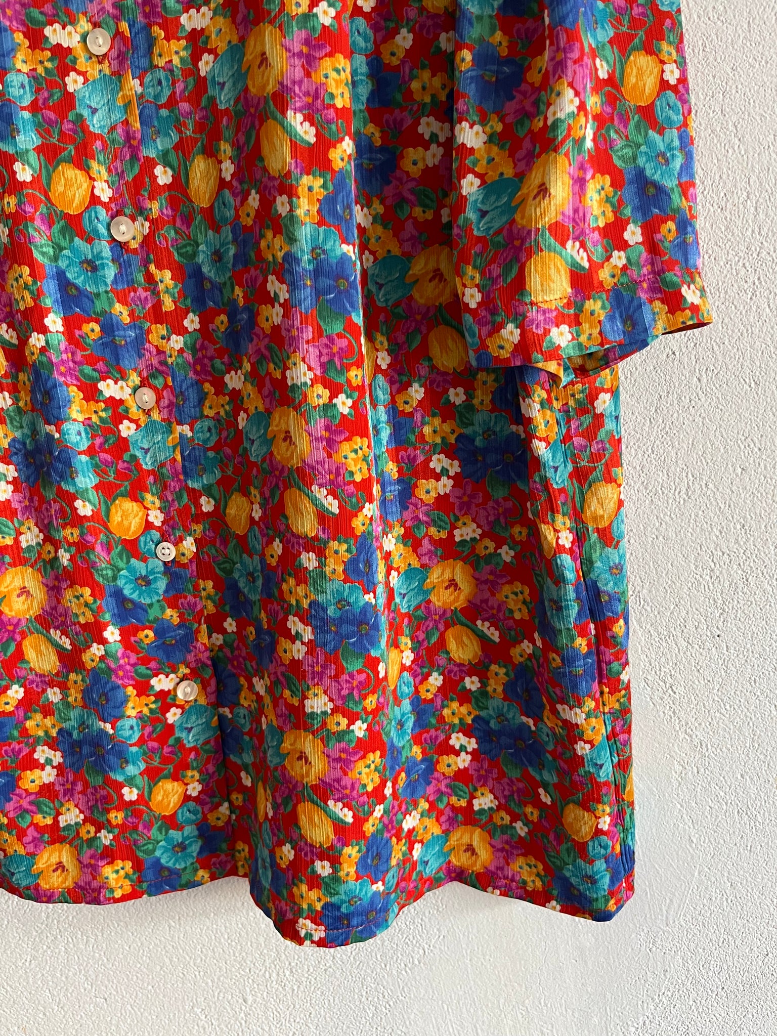 Blouse fleurs 80s T.38♀