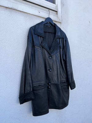 Veste cuir 80s T.40/42♀/L♂