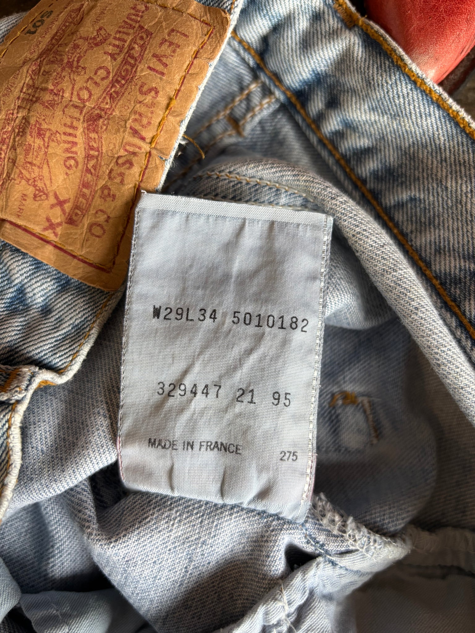 Levi's 501 W29 L34 1995 Made in France