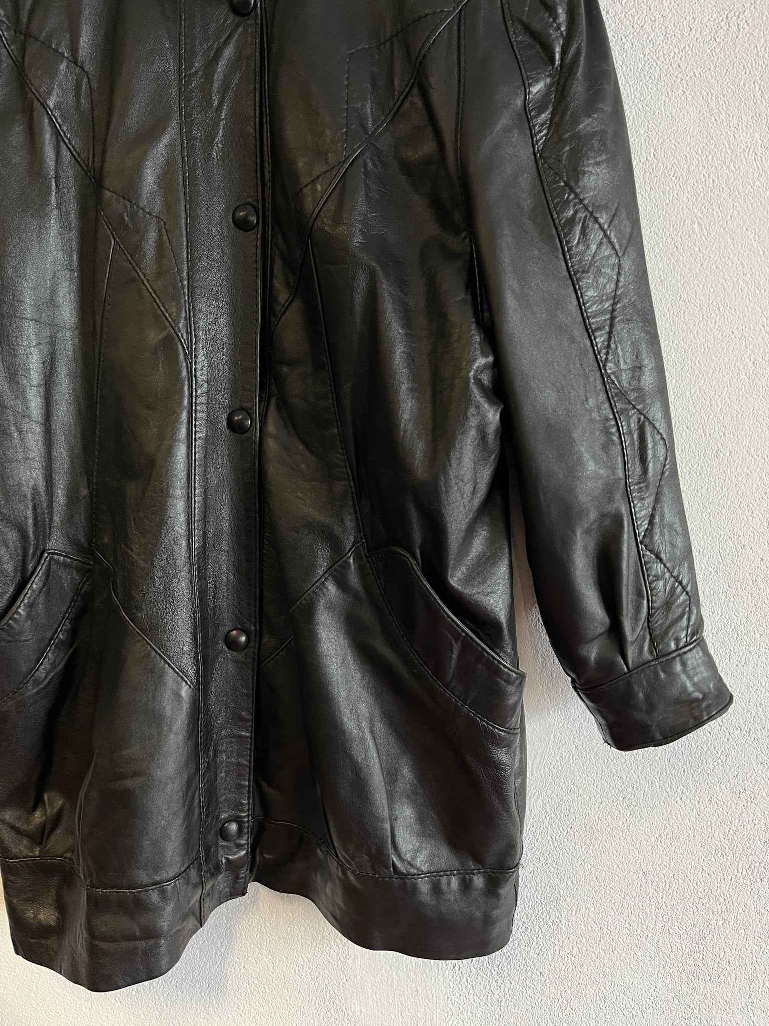 Veste cuir 80s T.36-38♀/S♂