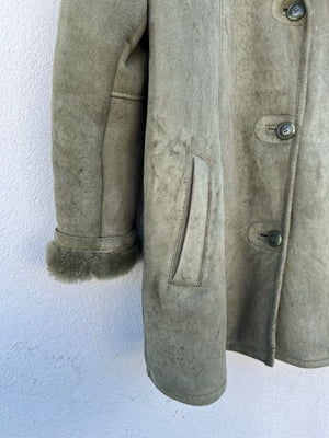 Manteau peau lainée 80s T.40/42♀/L♂