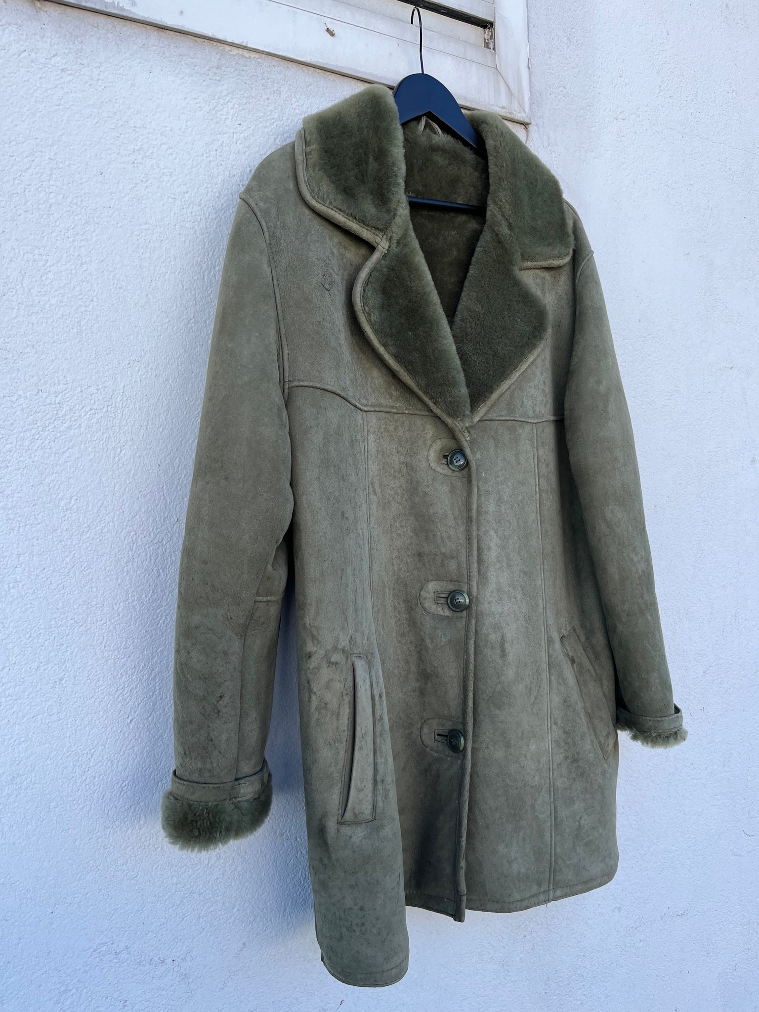 Manteau peau lainée 80s T.40/42♀/L♂