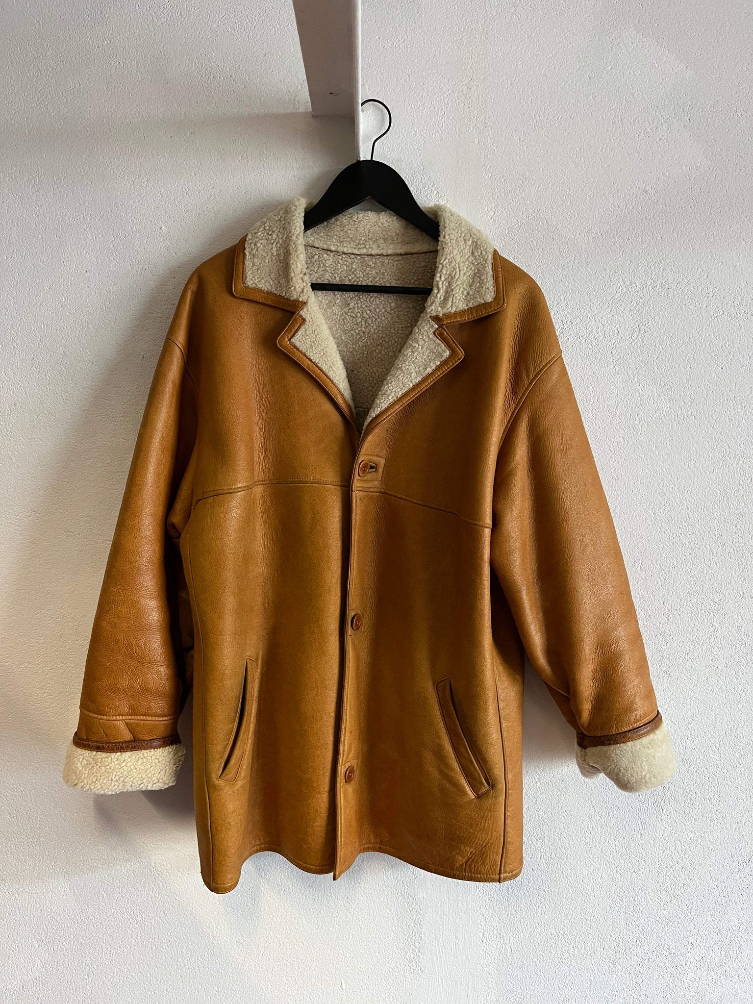 Manteau cuir 80s T.40♀/M-L♂