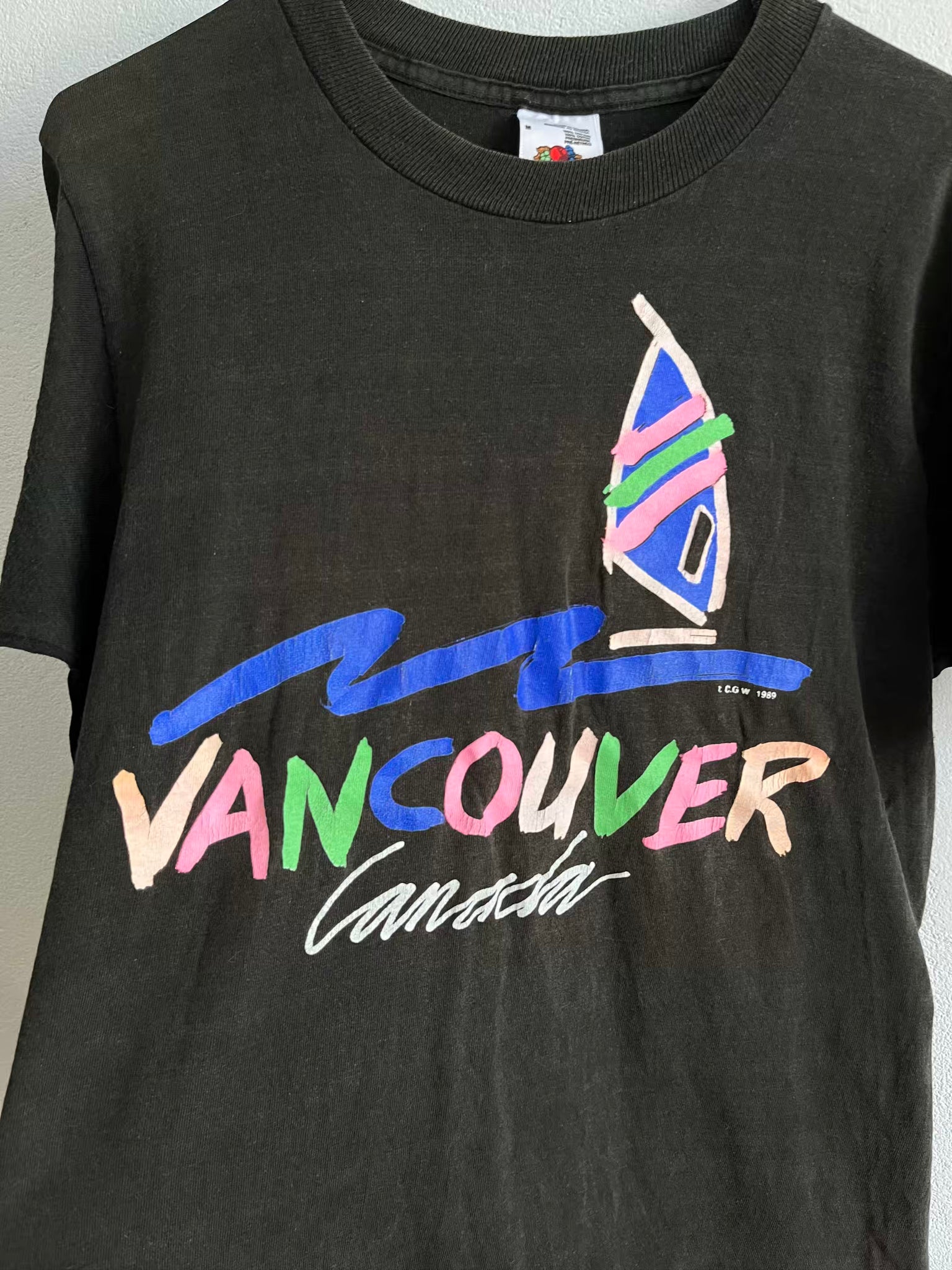 T-shirt Fruit of the loom Made in Canada 1989 T.40♀/M♂