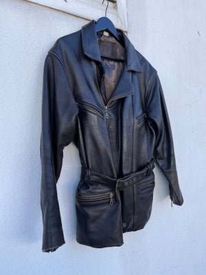 Veste cuir 80s T.38-40♀/S-M♂