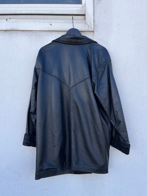 Veste cuir 80s T.40/42♀/L♂