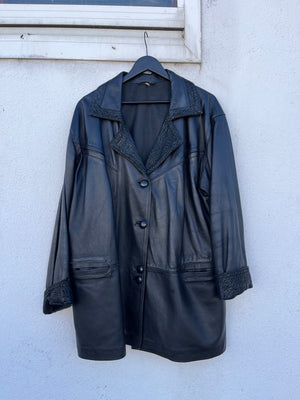 Veste cuir 80s T.40/42♀/L♂