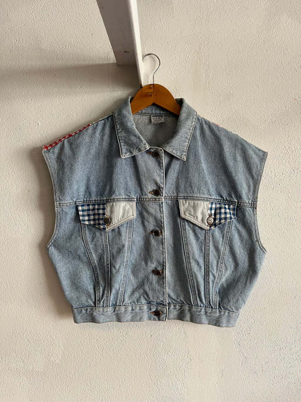 Veste jean patchwork 90s T.36♀