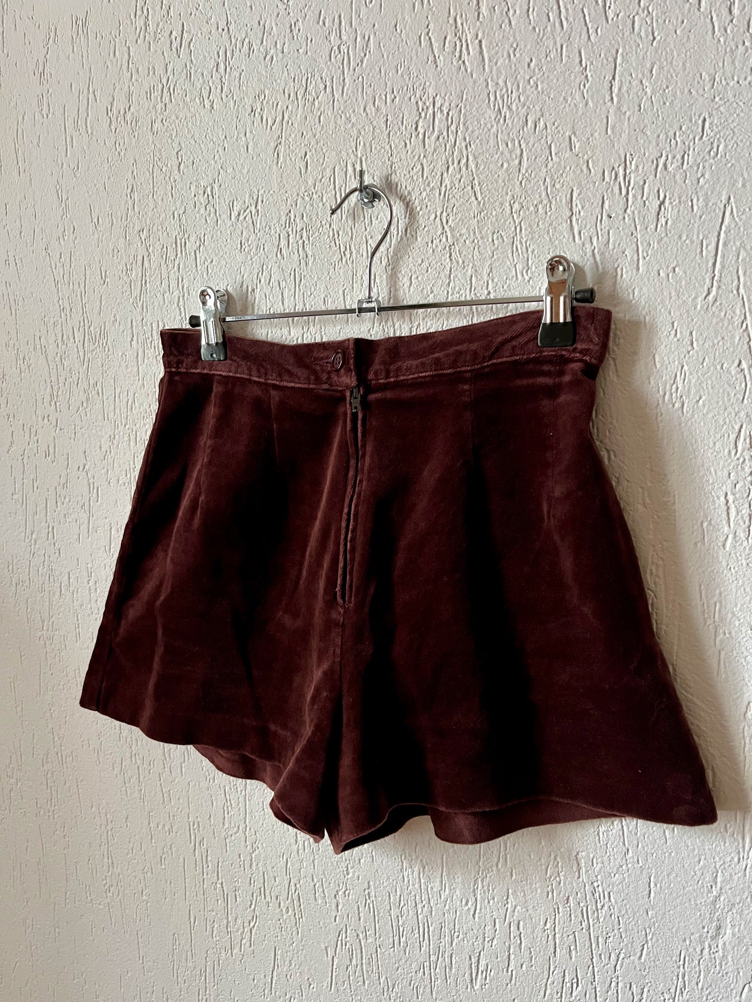 Short velours taille haute 90s T.34-36♀