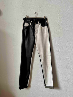 Pantalon Agnès B cuir 80s T.36♀