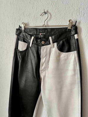 Pantalon Agnès B cuir 80s T.36♀