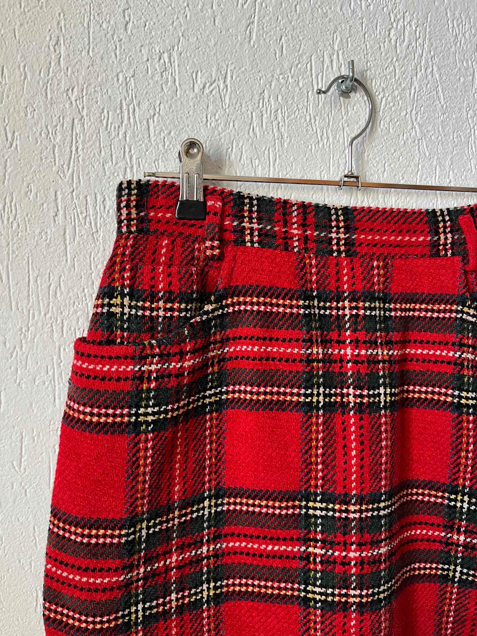 Mini-jupe laine tartan 90s T.36♀