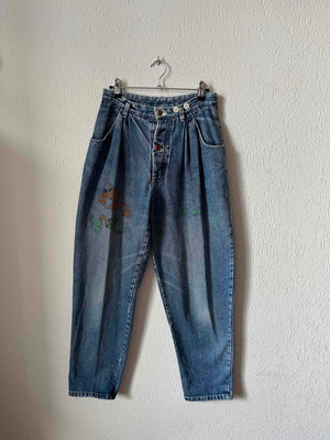 Jean mom taille haute 80s