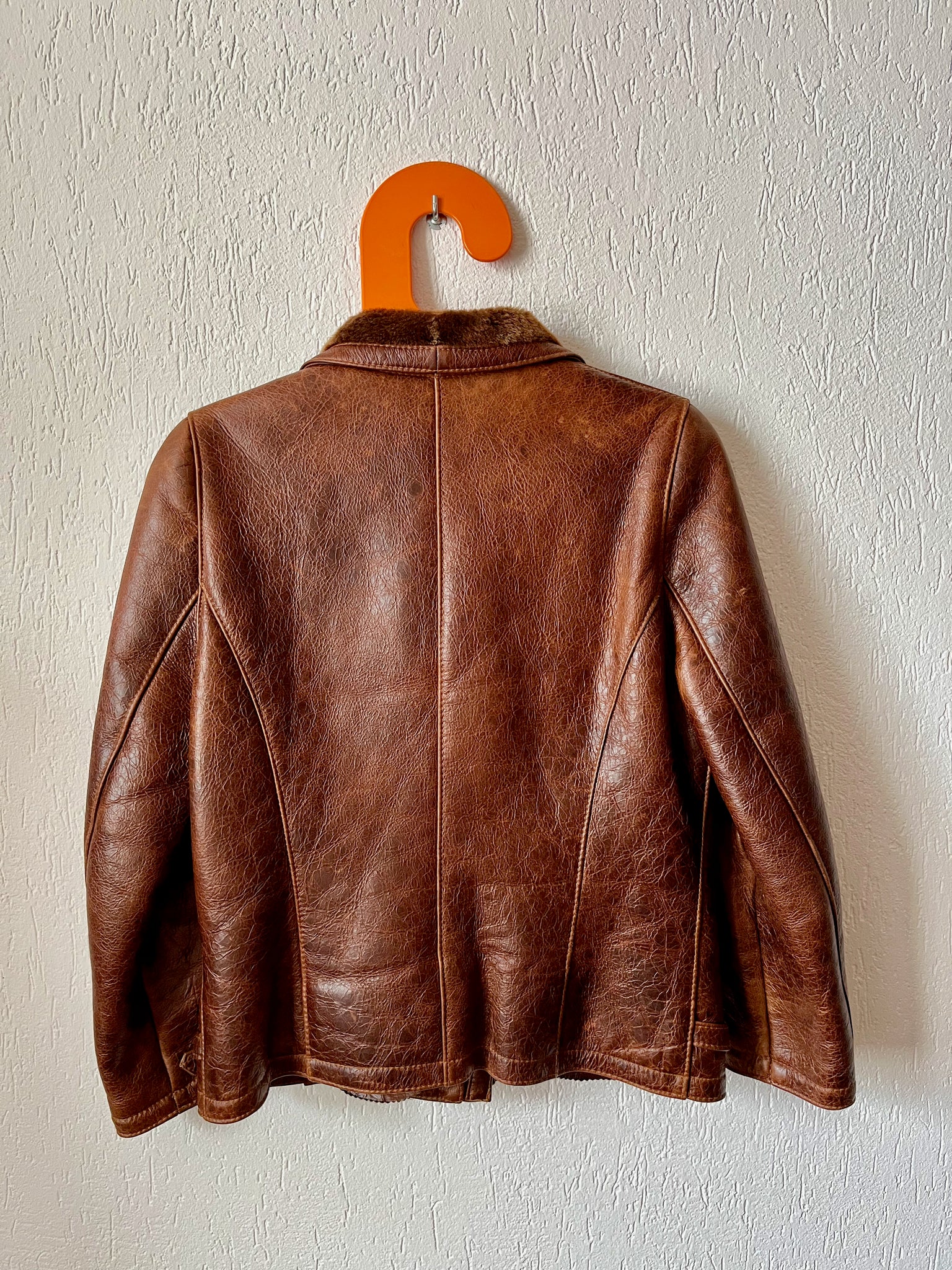 Manteau peau lainée 80s T.34-36♀/XS♂